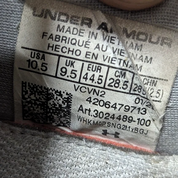 RARE Men's Under Armour Charged Vantage SP PNR Running Athletic Shoes Size 10.5 - Picture 5 of 6